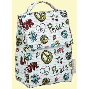  Sugar Booger Lunch Sack Peace Love Baby