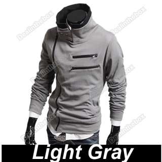 New Fashion Mens Slim Sexy Tops Designed Fitted zip Coat Jacket Warm 