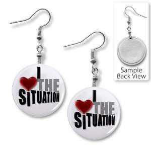  I HEART THE SITUATION Jersey Shore Fan 1 inch Dangle 