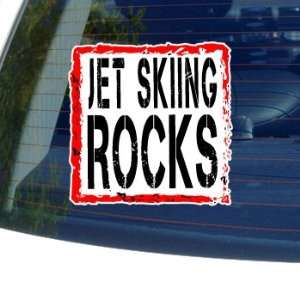 Jet Skiing Rocks   Window Bumper Laptop Sticker
