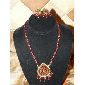   Red Ruby Beads Traditional Thewa Jewellry Mogul interior Jewelry