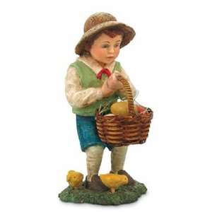   BOY CODY with Easter Chicks Figurine Bethany Lowe: Home & Kitchen