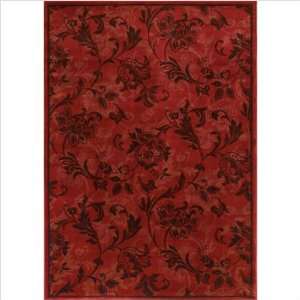  Gallery Lovelines Red Contemporary Rug Size: 55 x 78 