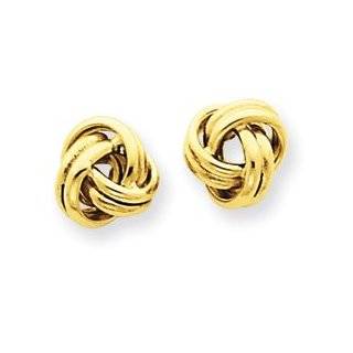  14k Gold Love Knot Band Earrings Jewelry
