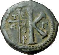 Justinian I Half Follis Ancient Byzantine Coin  
