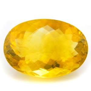 Natural Nice Yellow Fluorite Loose Gemstone Oval Cut 30.75cts 22*16mm 