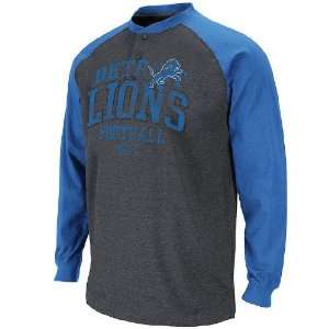   Detroit Lions BSD Long Sleeve Henley T Shirt by VF