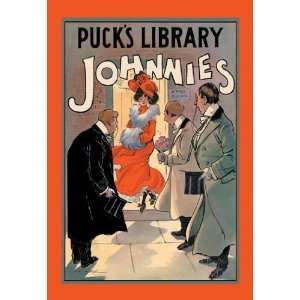   Pucks Library Johnnies 12x18 Giclee on canvas