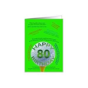  Golf Jokes 80th birthday card Card Toys & Games