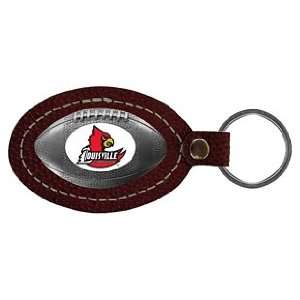 Louisville Cardinals NCAA Leather Football Key Tag:  Sports 