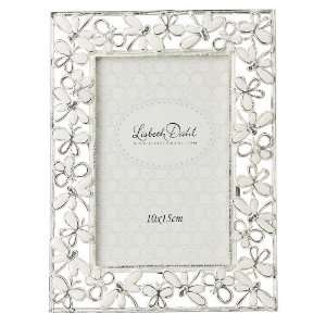 Lisbeth Dahl Cream 4 Inch by 6 Inch Frame with Butterflies and 
