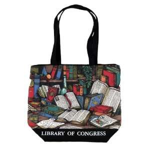  Library of Congress Book Painting Canvas Tote Bag 