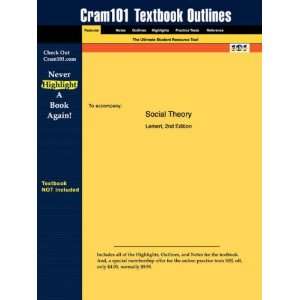  Studyguide for Social Theory by Lemert, ISBN 9780813334721 