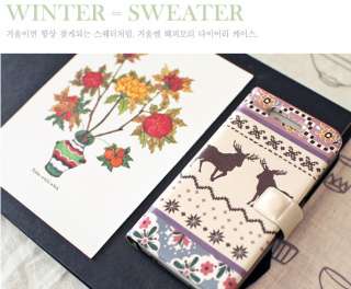 Deer Sweater(Violet)HAPPYMORI Dairy type Korean cute case cover for 
