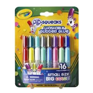    Crayola 16ct Washable Pip Squeaks Glitter Glue Toys & Games