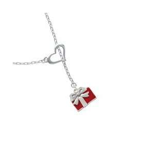  Present   Red Heart Lariat Charm Necklace Arts, Crafts & Sewing
