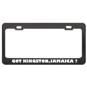 Got Kingston,Jamaica ? Location Country Black Metal License Plate 