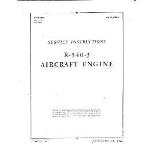  Kinner R 540  3 Aircraft Engine Service Manual: Kinner R 