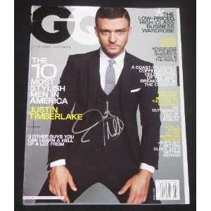  Justin Timberlake Sexy   Hand Signed Autographed Magazine 