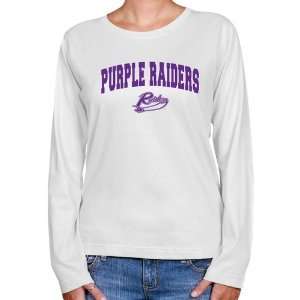  Mount Union Purple Raiders Ladies White Logo Arch Long 