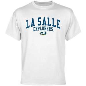  La Salle Explorers Team Arch T Shirt   White Sports 