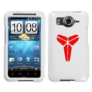  HTC INSPIRE 4G RED MAMBA KOBE LOGO ON A WHITE HARD CASE 