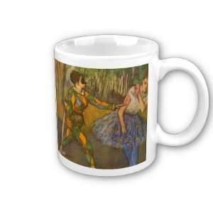  Harlequin And Columbine By Edgar Degas Coffee Cup