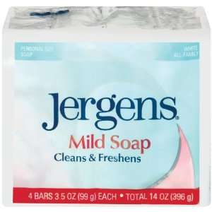  Jergens Mild Soap, Personal, 4 Count, 3.5 Ounce (Pack of 6 