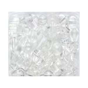  #416 Fancy Glass bead mix   Crystal Clears 100 gram mix 