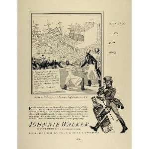 1936 Ad Johnnie Walker Whisky 1824 Fight Tom Spring 