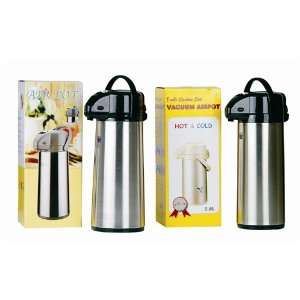  Stainless Steel 1.9 Liter Airpot With Plastic Lever/Glass 