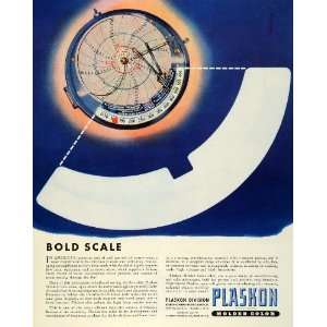  1945 Ad Plaskon Molded Color Scales Meter Markings Vintage 
