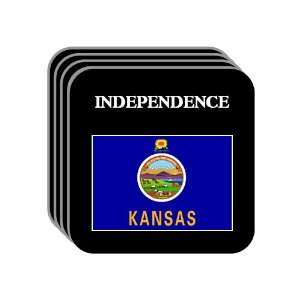  US State Flag   INDEPENDENCE, Kansas (KS) Set of 4 Mini 