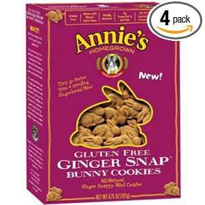 Annies Homegrown Ginger Snap Gluten Free Cookies, 6.75 Ounce (Pack of 