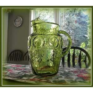  Anchor Hocking Green Glass Juice Drink Pitcher: Everything 
