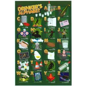  Drinkers Alphabet   Party/College Poster  24 x 36