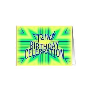    72nd Birthday Party Invitation Bright Star Card: Toys & Games