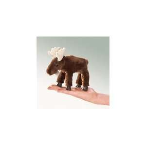   Plush Moose Mini Finger Puppet By Folkmanis Puppets: Office Products