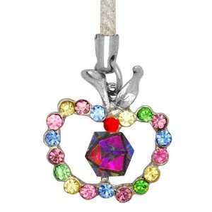   Charm Multicolored Apple w/ reflective Stone in Center Electronics