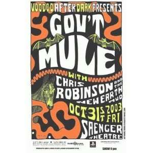  Govt Mule Chris Robinson New Orleans Poster Signed