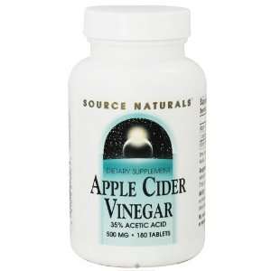   Naturals Apple Cider Vinegar 500mg 180 tabs: Health & Personal Care