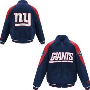 Iii New York Giants Genuine Suede Leather Jacket:  Sports 