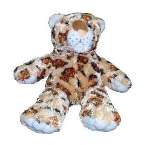  15 Inch Leopard Stuffed Animal with White T Shirt, Fluff 