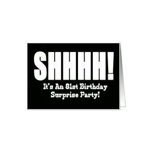  81st Birthday Surprise Party Invitation Card Toys & Games