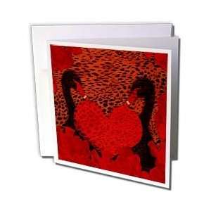   Love Swans   Greeting Cards 6 Greeting Cards with envelopes Office