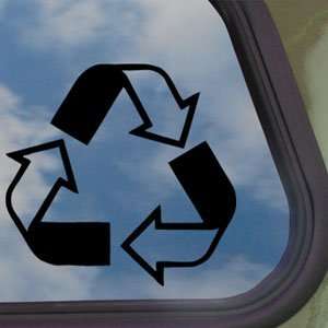  Recycle Environment Logo Black Decal Truck Window Sticker 