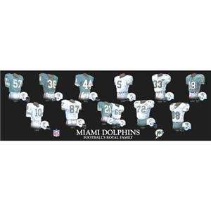 Hunter Manufacturing 10x30 Heritage Jersey Plaque   Miami Dolphins