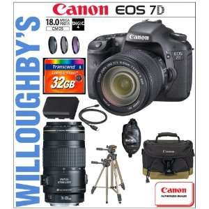  Canon EOS 7D 18 MP CMOS Digital SLR Camera with Canon EF S 18 