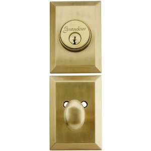 New York Style Single Cylinder Deadbolt in Highlighted Antique Keyed 