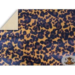   Gold Black Leopard Fake Leather Upholstery Fabric 